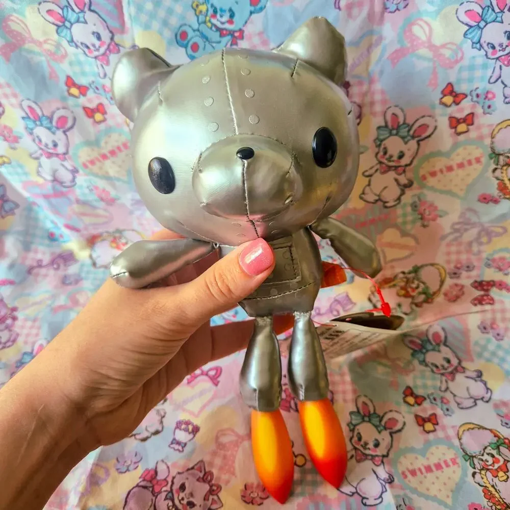 2002 CHAX Kumakikai Silver Robot Bear Plush